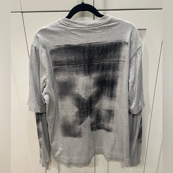Off-White Gray Jumbo Arrow Double Sleeve Tee - Picture 8 of 8